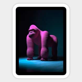 Pink Gorilla Sticker